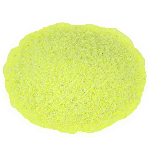 Floristik24 Sable décoratif jaune fluo coloré 0,5 mm sable jaune fluo 1 kg