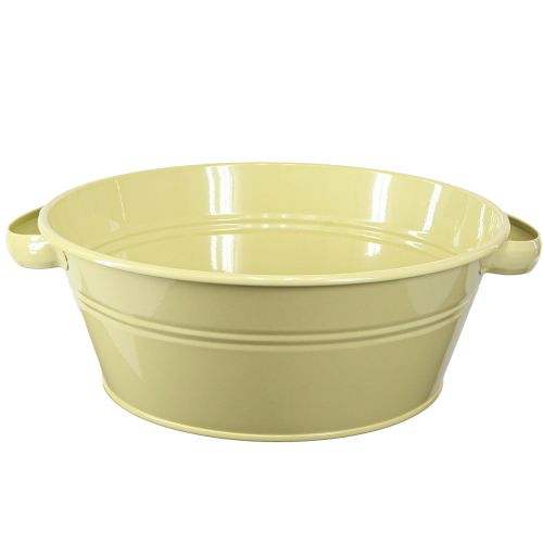 Bol décoratif métal vert jaune fleur bol anse Ø33,5cm