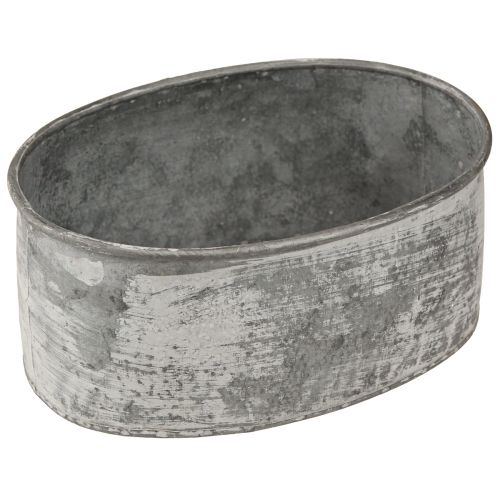 Article Bol décoratif en métal ovale gris L22,5/19,5/16cm lot de 3
