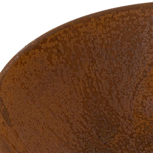 Article Bol décoratif en métal, couleur rouille, style vintage, Ø34cm H12cm