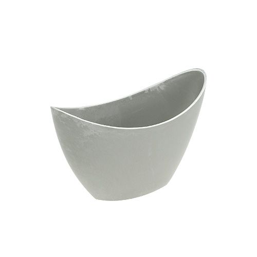 Article Bol décoratif en plastique gris 20cm x 9cm H11,5cm 1 pièce