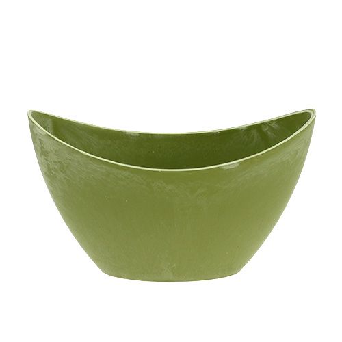 Floristik24 Bol décoratif en plastique vert clair 20cm x 9cm H11.5cm, 1p