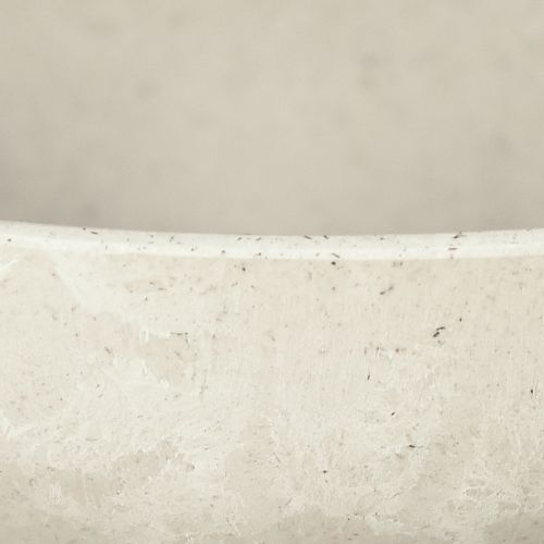 Article Bol décoratif avec base en plastique rond crème Ø19cm H8cm