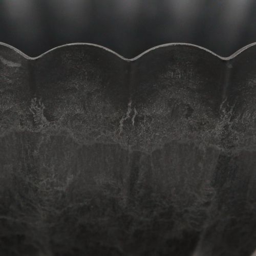 Article Bol décoratif rond anthracite avec rainures Ø28cm
