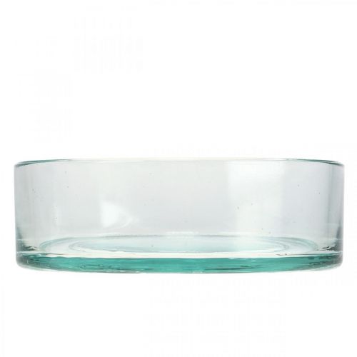 Floristik24 Coupelle décorative en verre bol en verre rond plat clair Ø15cm H5cm