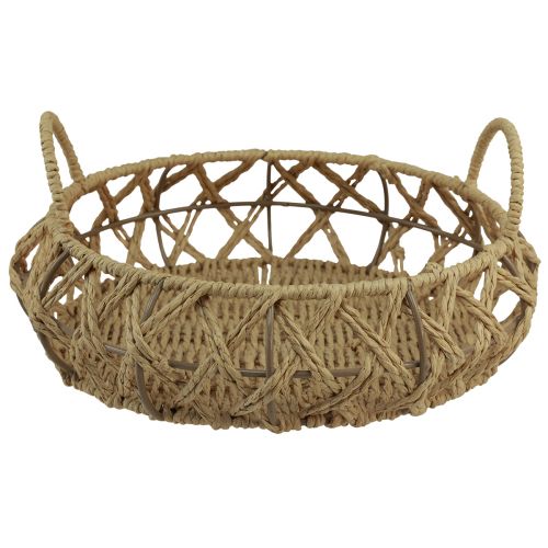 Article Bol décoratif panier en métal panier bol naturel Ø38/29cm lot de 2