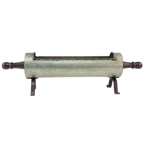 Floristik24 Bol décoratif rouleau à pâtisserie aspect zinc vintage 54×15×15cm