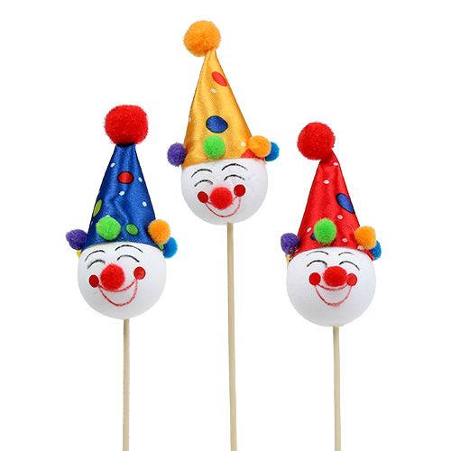 Floristik24 Bouchon décoratif décoration de table de fête de clown 6pcs