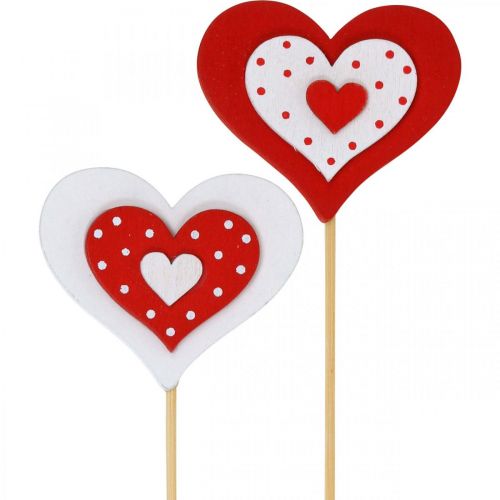 Floristik24 Bouchon décoratif coeur, décoration de mariage, décoration florale pour la Saint Valentin, décoration coeur 18 pièces