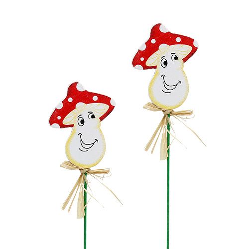 Bouchon décoratif champignon 6,5cm L27cm 24 pcs
