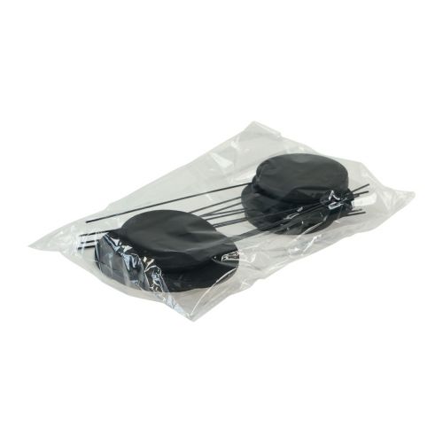 Article Piquets déco Disque de bois Rond Noir Ø6cm 15cm 12pcs