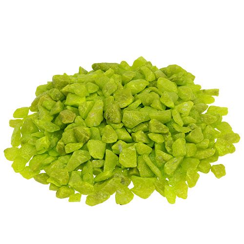 Pierres décoratives 9mm - 13mm vert pomme 2kg