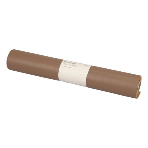Article Chemin de table en simili cuir marron en tissu décoratif 33 cm × 1,35 m