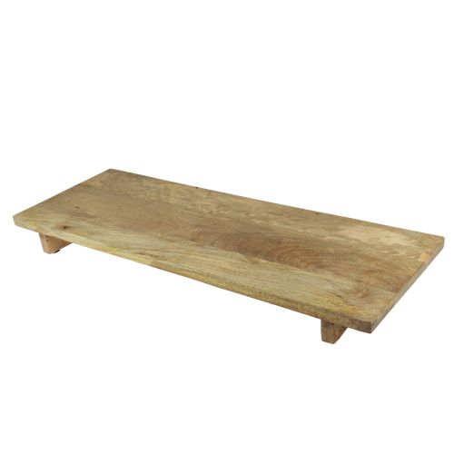 Plateau décoratif en bois avec base en bois de manguier 80x6x27,5cm