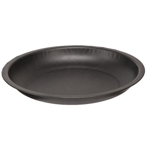 Article Assiette décorative ronde en métal noir Ø23cm H2,5cm 5pcs