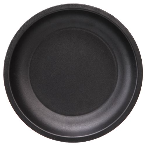 Article Assiette décorative ronde en métal noir Ø23cm H2,5cm 5pcs