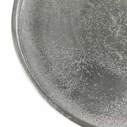 Floristik24 Assiette décorative en terre cuite Ø20cm argent