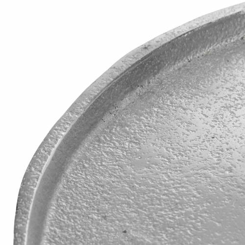 Floristik24 Assiette décorative en argile Ø31cm argent