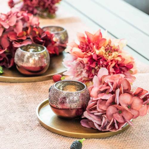 Floristik24 Assiette décorative en terre cuite Ø20cm or