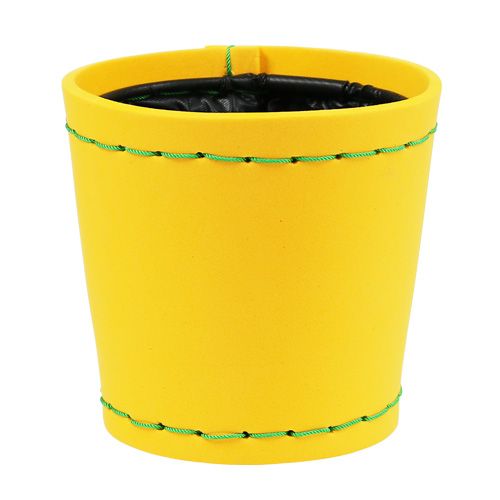 Floristik24 Pot de décoration "Suki" jaune Ø12,5cm H12,5cm, 1pce