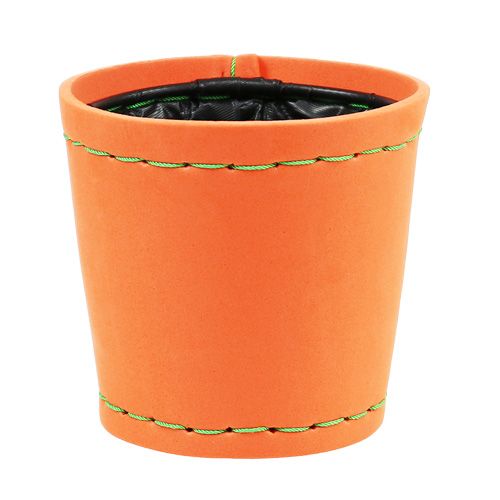 Floristik24 Pot de décoration "Suki" orange Ø12,5cm H12,5cm, 1pce