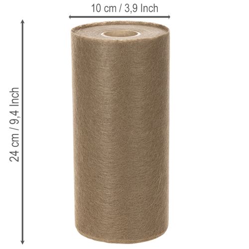 Rouleau de tissu décoratif en non-tissé marron 24 cm x 25 m | Floristik24.fr