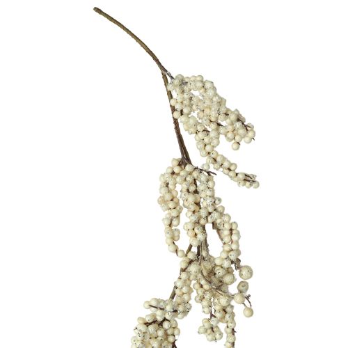 Floristik24 Branche décorative de symphorines, guirlande d&#39;hiver crème 130cm