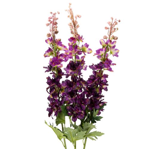 Article Delphinium décoratif artificiel pour une touche florale élégante, 79 cm, lot de 3