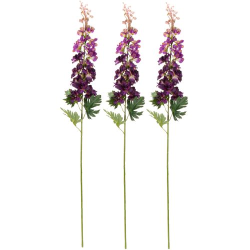 Article Delphinium décoratif artificiel pour une touche florale élégante, 79 cm, lot de 3