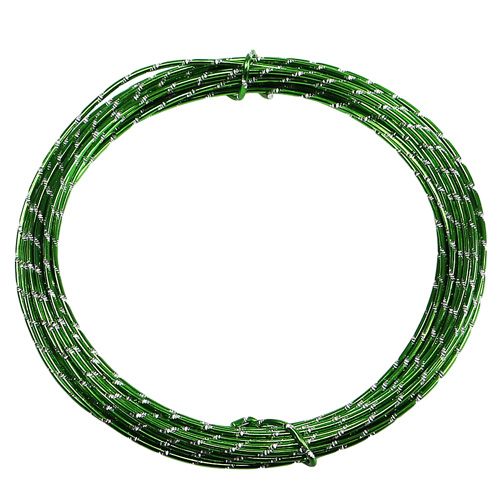 Floristik24 Fil aluminium diamant vert pomme 2mm 10m