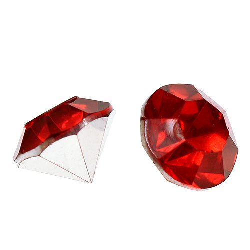 Floristik24 Diamants en acrylique 8 mm rouge 50 g