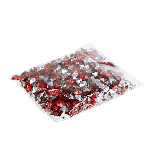 Floristik24 Diamants en acrylique 8 mm rouge 50 g