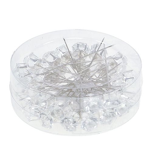 Floristik24 Aiguille diamant argent Ø10mm L6cm 36pcs