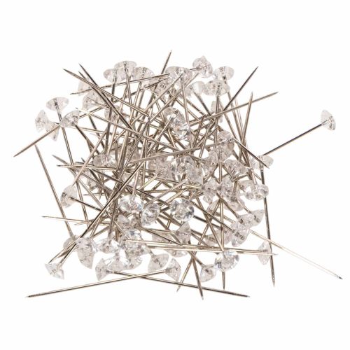 Épingles décoratives transparentes effet diamant Ø6 mm – Lot de 85 acheter | Floristik24.fr