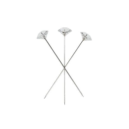 Floristik24 Aiguilles diamant Ø6mm trans clear 85 pièces