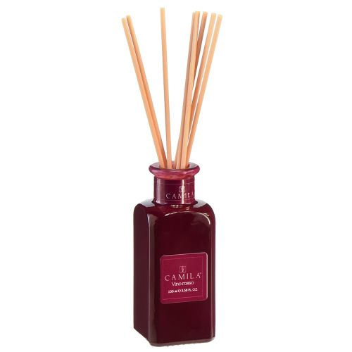 Diffuseur de parfum d&#39;ambiance bâtonnets parfumés Camila vin rouge 100ml
