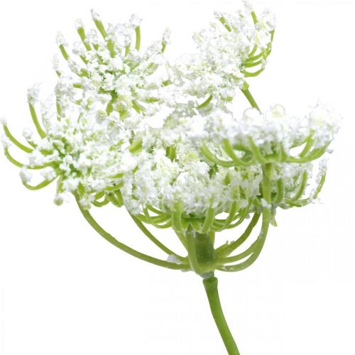 Aneth fleuri, plante artificielle, herbes artificielles vert, blanc L80cm