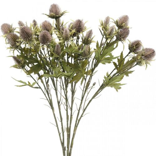Floristik24 Branche artificielle de chardon violet 10 capitules 68cm 3pcs