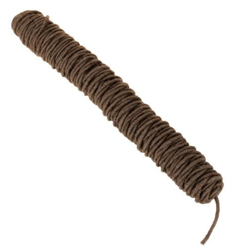 Article Cordon décoratif en laine marron de 55 m pour l'art floral et les loisirs créatifs
