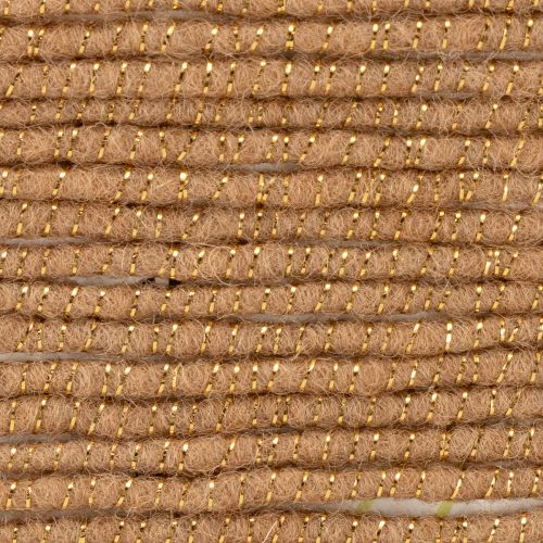 Floristik24 Cordon en laine marron avec fil doré, 5 m x 5 mm avec fil métallique, pour la décoration et les loisirs créatifs