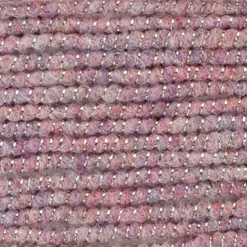 Floristik24 Cordon en laine avec fil rose et or, 5 m x 5 mm avec fil métallique, pour la décoration et les loisirs créatifs