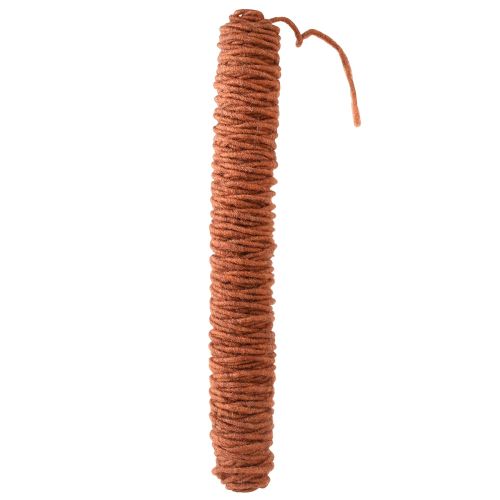 Floristik24 Fil de mèche cordon laine, cordon feutre laine rouge marron L55m