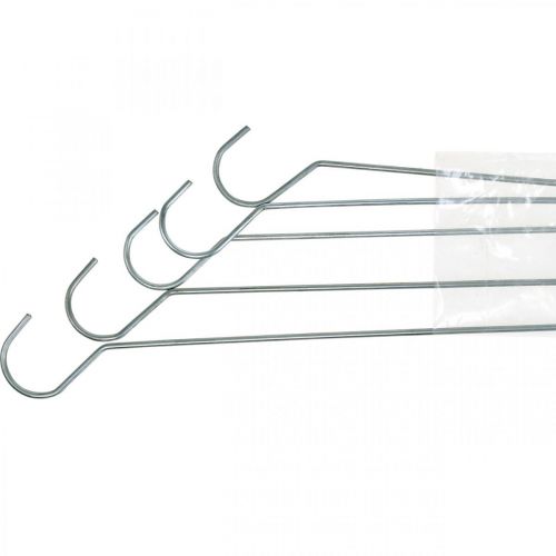 Article Crochet métal, crochet double argent S L20cm 5pcs