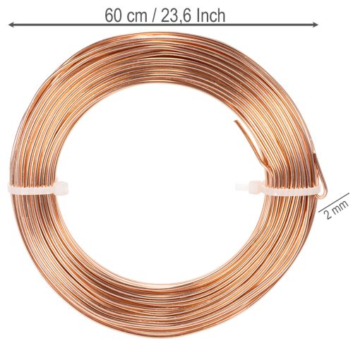 Bobine de fil d'aluminium pour loisirs créatifs et art floral, 60 m, 500 g | Floristik24.fr