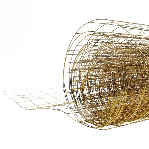 Article Treillis métallique fil décoratif doré 35cm 5m