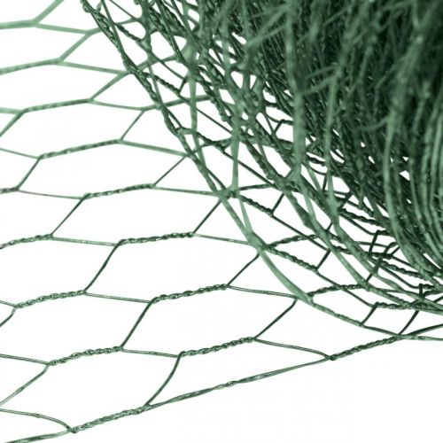 Article Maille hexagonale en fil vert, treillis métallique enduit de PVC 50cm × 10m