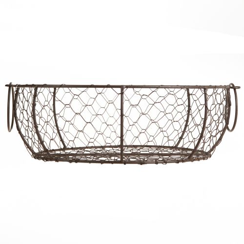 Article Corbeille à pain en fil de fer avec anse Marron Ø35/30/25cm Lot de 3