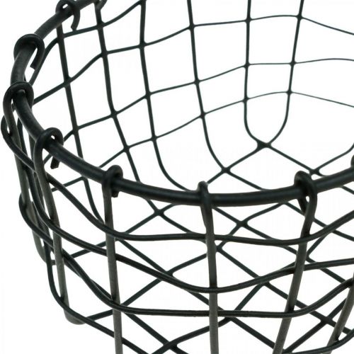 Floristik24 Corbeille déco, mini corbeille, corbeille fil ovale L12.5cm H6.5cm 2pcs