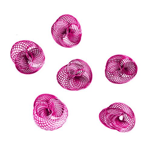 Floristik24 Petites roues Métal Rose vif Ø4,5cm 6P