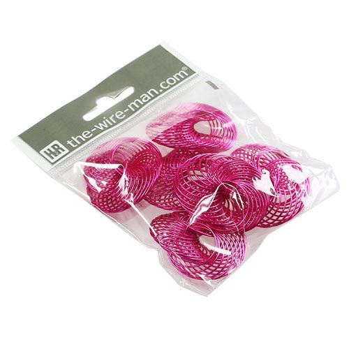 Floristik24 Petites roues Métal Rose vif Ø4,5cm 6P